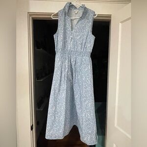 JCrew Factory sleeveless collared midi dress